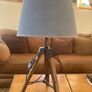 Wooden Tripod Table Lamps x 2 Image 4