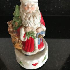 Vintage Ceramic Musical Santa