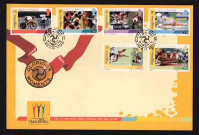 2002 Isle of Man 17th Commonwealth Games, Manchester Commemorative Stamp First Day Cover (FDC)