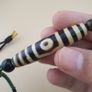 Vintage 3 Eyes Himalayan Tibetan Agate Dzi Bead Amulet Image 4