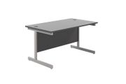 New Straight Office Desk with Cantilever Legs W1800 x D800mm - Black