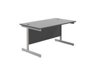 main image for ad New Straight Office Desk with Cantilever Legs W1400 x D800mm - Black
