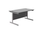 New Straight Office Desk with Cantilever Legs W1600 x D800mm - Black