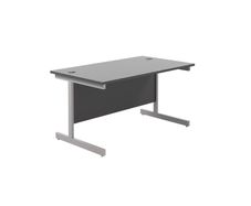 New Straight Office Desk with Cantilever Legs W1600 x D800mm - Black