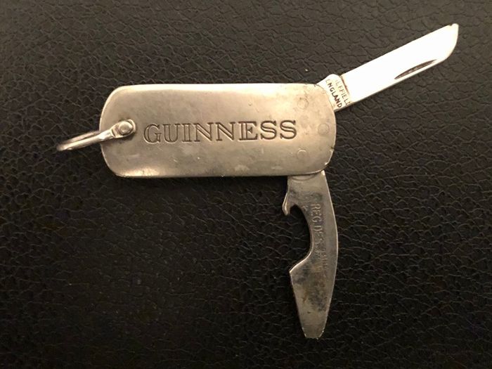 Vintage Guinness Key Ring Pocket Knife Bottle Opener
