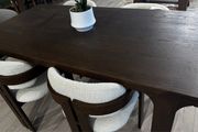 Contemporary Dark Walnut Dining Table Ex Display, Excellent Condition