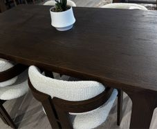 Contemporary Dark Walnut Dining Table Ex Display, Excellent Condition
