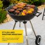 18 Inch Freestanding Kettle BBQ with Enamelled Fire Bowl, Chrome Plated Cooking Grid and Charcoal Grate for Lawn, Patio Garden Barbecue (FREE POSTAGE) Image 5