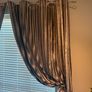 Grey  Velvet Eyelet Curtains Image 4