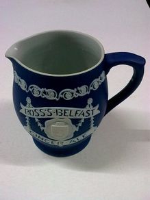 Ross's Belfast Ginger Ale Jasper Ware advertising jug.