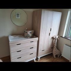 Mamas and Papas Nursery Set - Cot Bed - Wardrobe - Chest of Drawers