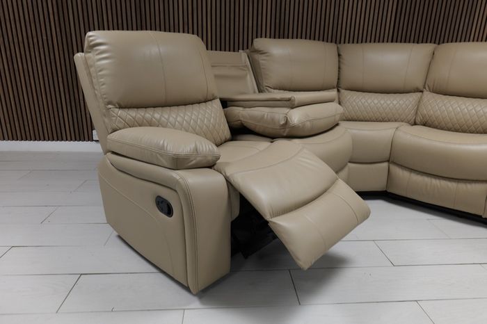Rita Manual Corner Leather Recliner Sofa