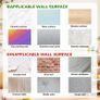 Magnetic Arch Wall Decal 100x45 Cm Magnetic Chalkboard Contact Paper for Wall Peel and Stick Self Adhesive Magnet Board Sticker Roll with 36 Letters for PlayroomMilk Tea Image 8