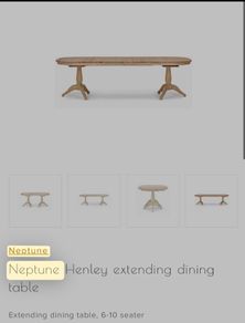 Neptune Henley oval table 170-270cm