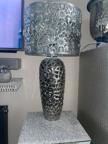 Silver table lamp 65cm