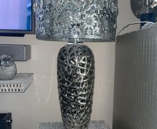 Silver table lamp 65cm