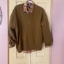 Zara Olive Green Oversized  V Neck Jumper  Size Large Image 8