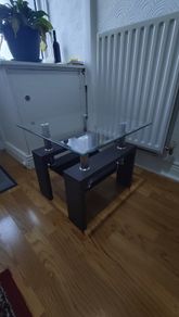 Glass Lamp Table