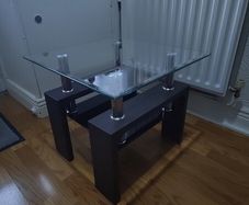 Glass Lamp Table