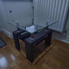 Glass Lamp Table