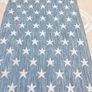 Ex display 100cm x 158cm distressed french navy and off white outdoor/indoor star rug Image 3