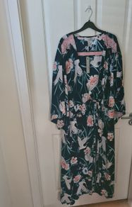 Dancing Leopard Maxi Wrap Dress Size 24 (nwt)