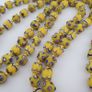 Antique Venetian Style Yellow Skunk & Trade Glass Beads Necklace Image 5