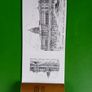 Six post cards of Dublin in a booklet. Unused. Line drawings of city sights. Image 2