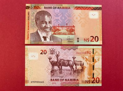 Namibia  20  Dollars  2015  Pick  17    ( Uncirculated )