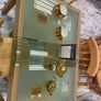 Glass Top Pine Table and 4 Chairs Image 2