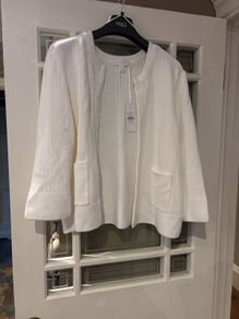 White company 18 pure cotton cardigan