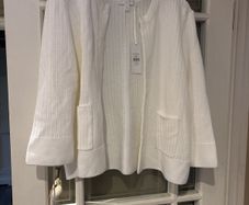 White company 18 pure cotton cardigan