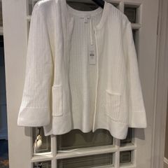 White company 18 pure cotton cardigan