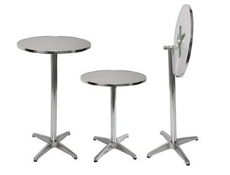 Aluminium Standing Table Height Adjustable Foldable Base with Concrete Inlet