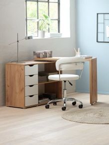 Jysk Desk Langager 41-107x107-165 Oak/white