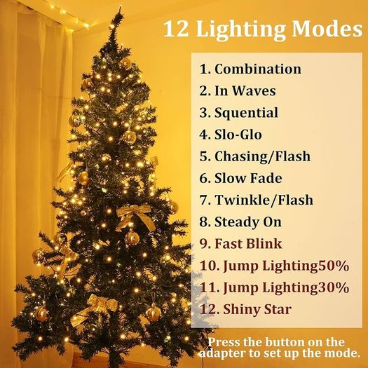 10M LED String Fairy Lights On Dark Green Cable with Various Light Effects, Ideal for Christmas Tree,Xmas,Party,Wedding