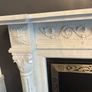 Ornate white marble fireplace surround Image 5