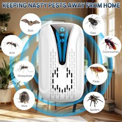 4 Pack Ultrasonic Pest Repeller - Effective Mice & Insect Control for Indoor Use, Safe for Pets and Humans, Plug-In Repellent for Cockroaches, Rats, Spiders, Mosquitoes - Radiation-Free