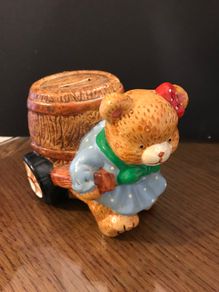Vintage Pottery Teddy Money box