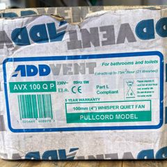 ADDVENT AVX100QP extractor pull cord fan