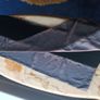 Black Velvet/Grey Satin Scarf. Image 3