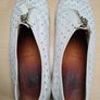 womens Gabor Hovercraft perforated soft white leather slip on shoes Size 5.5 flats pumps Image 9