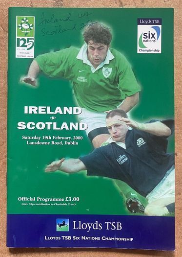 2000 Ireland v Scotland - Lloyds TSB Six Nations Championship Programme