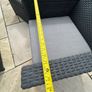 4-piece dark grey/black polyrattan-effect garden / patio furniture Image 8