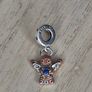 Pandora Sterling Silver Gingerbread Angel Dangle Charm 794247C01 NIB Image 3