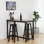 Industrial Design Bar Dining Table bar table, stable bar table, kitchen table, dining table, 120 x 60 x 90 cm, easy assembly, wood look, vintage, dark brown Image 2
