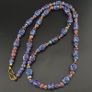 Vintage Venetian Style MultiColor Chevron Glass Beads Necklace Image 8