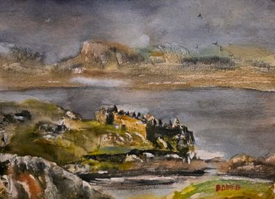 Cromwell's castle watercolour