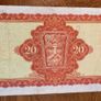 Lady Lavery Replacement 20 Pound Banknote. V Prefix Image 2