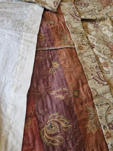 Vintage Francis Price Tapestry Jacquard Floral Curtains Very Large